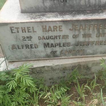 JEAFFRESON Ethel Hare 1885-1902