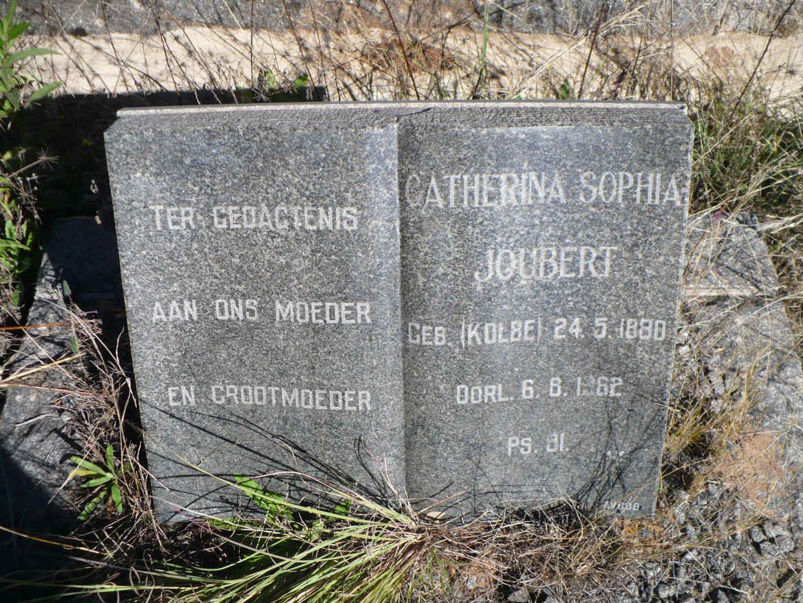 JOUBERT Catherina Sophia nee KOLBE 1880-1962
