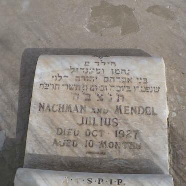 JULIUS Nachman -1927 :: JULIUS Mendel -1927