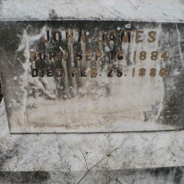 JAMES John 1884-1886