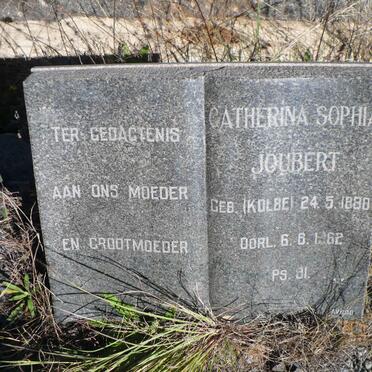 JOUBERT Catherina Sophia nee KOLBE 1880-1962