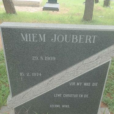JOUBERT Miem 1909-1974