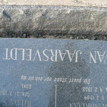 JAARSVELDT Casper Adriaan, van 1904-1955 &amp; Hilda S.E. 1910-