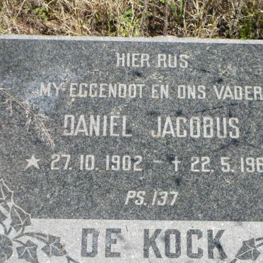 KOCK Daniël Jacobus, de 1902-1965