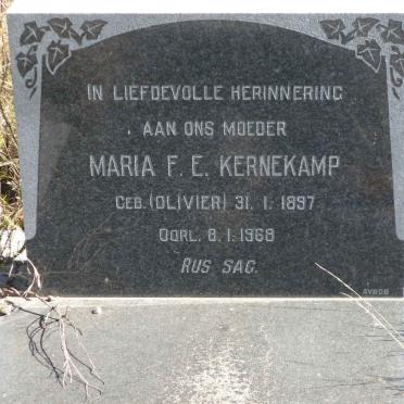 KERNEKAMP Maria F.E. nee OLIVIER 1897-1968