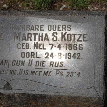 KOTZE Martha S. nee NEL 1866-1942