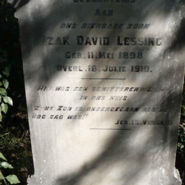 LESSING Izak David 1898-1919