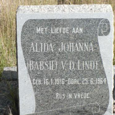 LINDE Alida Johanna, v.d. 1916-1964