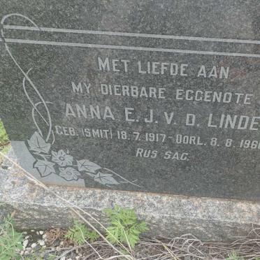 LINDE Anna E.J., v.d. nee SMIT 1917-1966