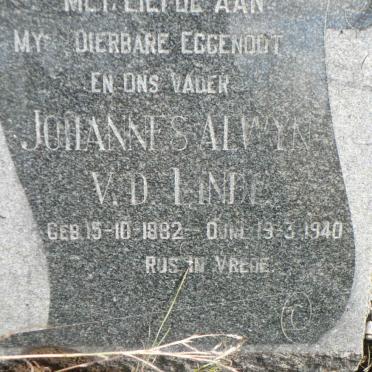 LINDE Johannes Alwyn, v.d. 1882-1940
