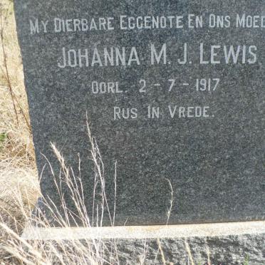LEWIS Johanna M.J. -1917