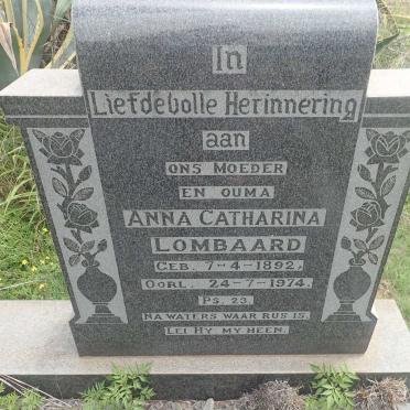 LOMBAARD Anna Catharina 1892-1974