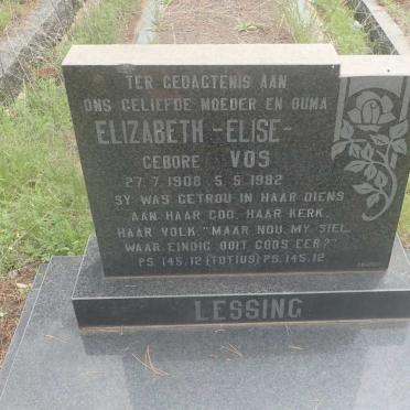 LESSING Elizabeth Elise nee VOS 1908-1982