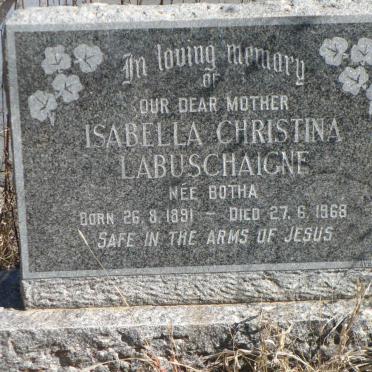 LABUSCHAIGNE Isabella Christina nee BOTHA 1891-1968
