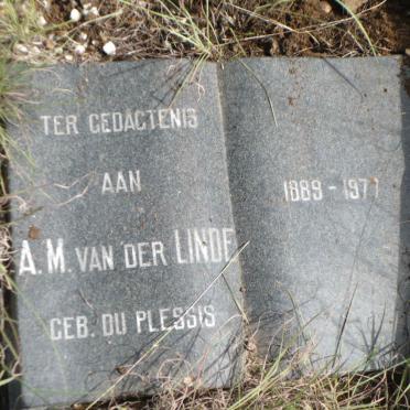 LINDE A.M., van der nee DU PLESSIS 1889-1977