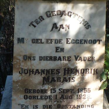 MARAIS Johannes Hendrik 1855-1928