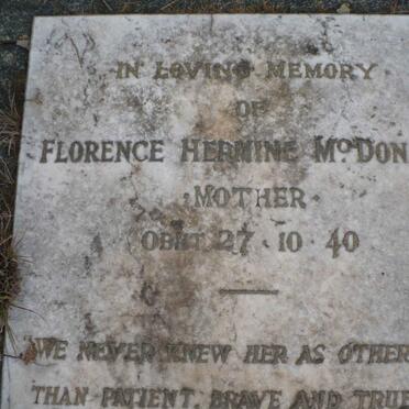 McDONALD Florence Hermine -1940