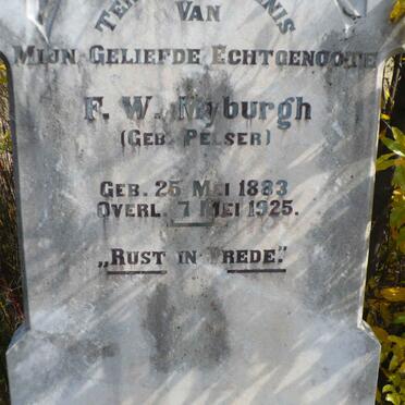 MYBURGH F.W. nee PELSER 1883-1925
