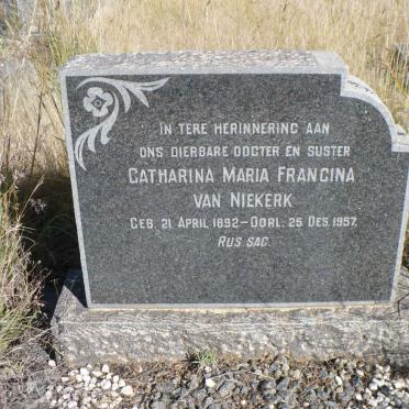 NIEKERK Catharina Maria Francina, van 1892-1957