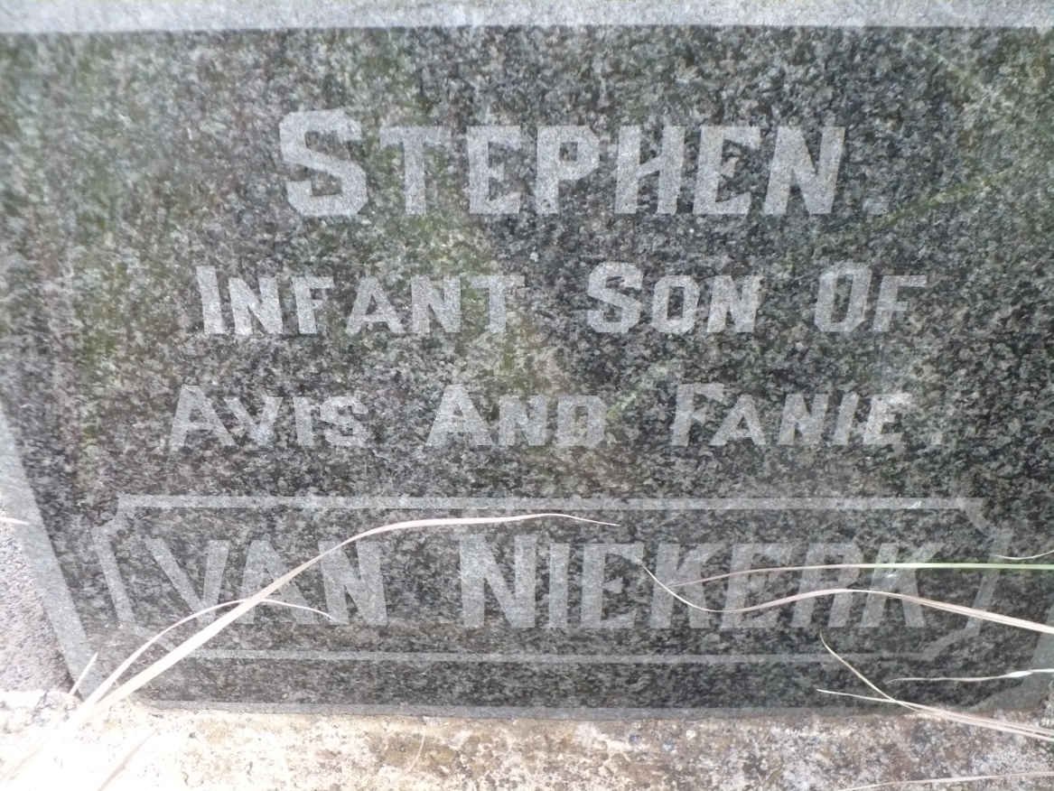 NIEKERK Stephen, van