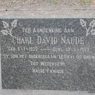 NAUDE Charl David 1922-1952