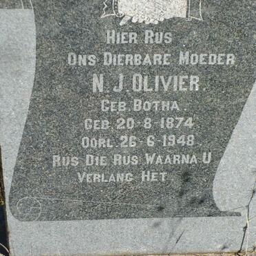 OLIVIER N.J. nee BOTHA 1874-1948