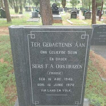 OOSTHUIZEN F.A. 1945-1970