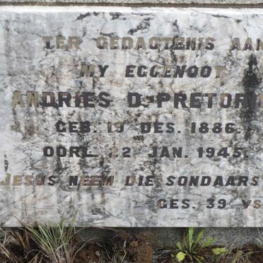 PRETORIUS Andries D. 1886-1945