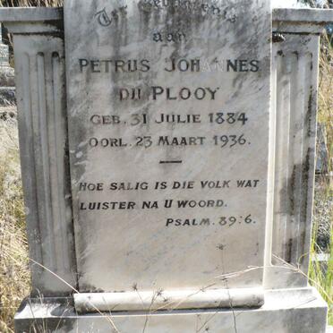 PLOOY Petrus Johannes, du 1884-1936