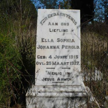 PEROLD Ella Sophia Johanna 1915-1927
