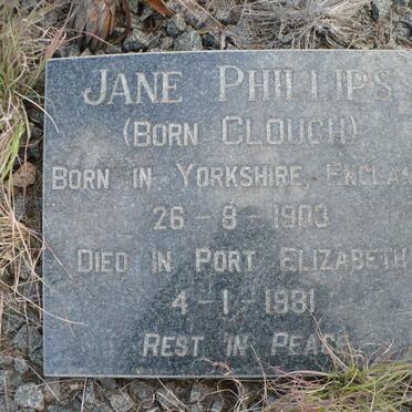 PHILLIPS Jane nee CLOUGH 1903-1981