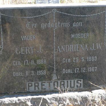 PRETORIUS Gert J. 1888-1958 &amp; Andriena J.W. 1889-1967