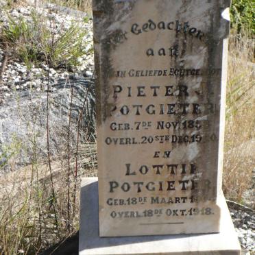 POTGIETER Pieter J. 185?-1920 :: POTGIETER Lottie 1904-1918