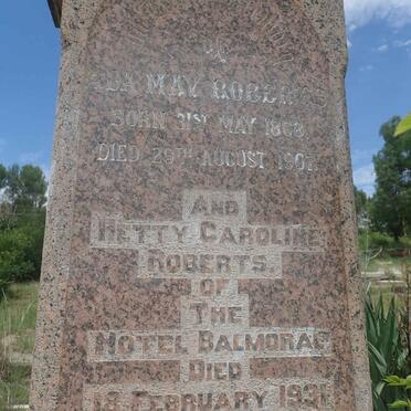 ROBERTS Ada May 1868-1907  ROBERTS Hetty Caroline -1931
