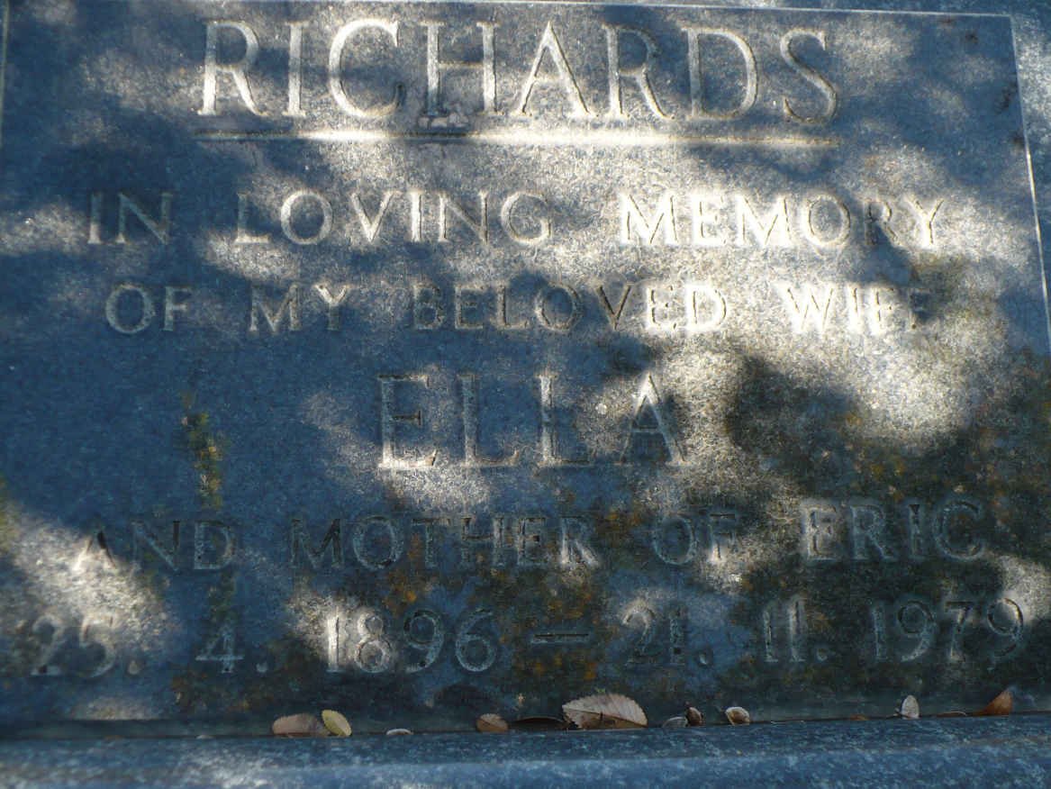 RICHARDS Ella 1896-1979