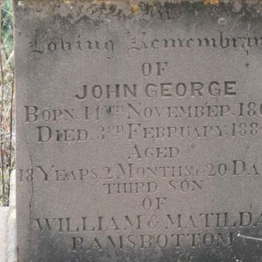 RAMSBOTTOM John George 1865-1884