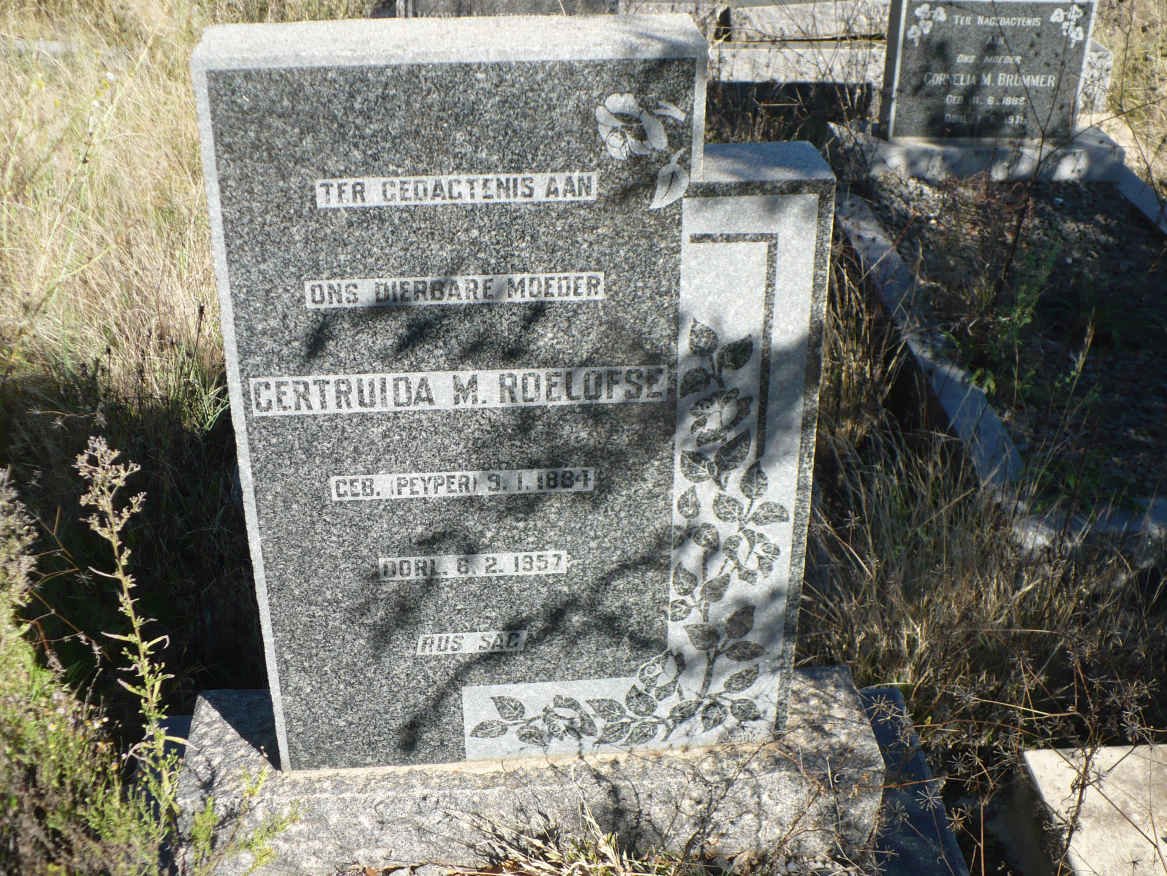 ROELOFSE Gertruida M. nee PEYPER 1884-1957
