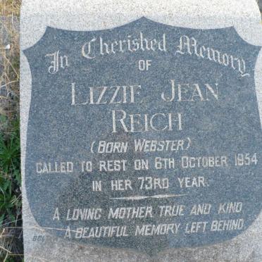 REICH Lizzie Jean nee WEBSTER -1954