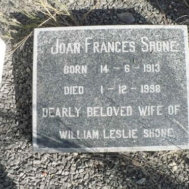 SHONE Joan Frances 1913-1998