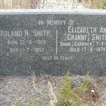 SMITH Roland N. 1869-1952 &amp; Elizabeth Ann GARDNER 1875-1974
