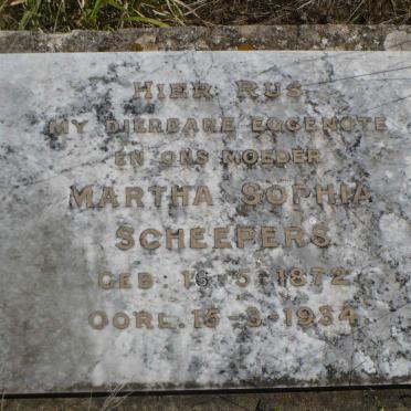 SCHEEPERS Martha Sophia 1872-1934