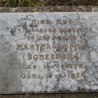 SCHEEPERS Martha Sophia 1872-1934