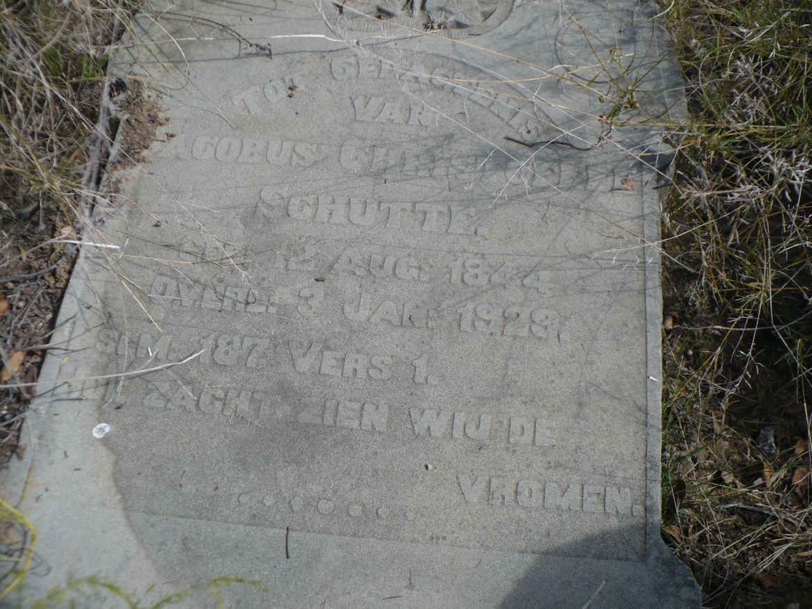 SCHUTTE Jacobus Christoffel 1844-1929