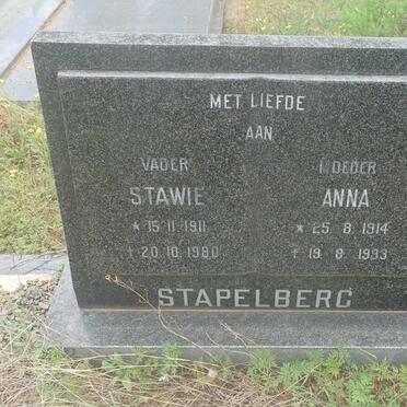 STAPELBERG Stawie 1911-1980 &amp; Anna 1914-1993