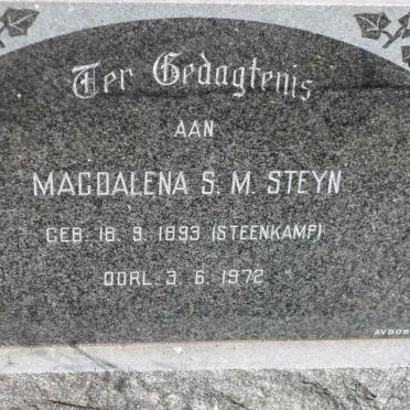 STEYN Magdalena S.M. nee STEENKAMP 1893-1972