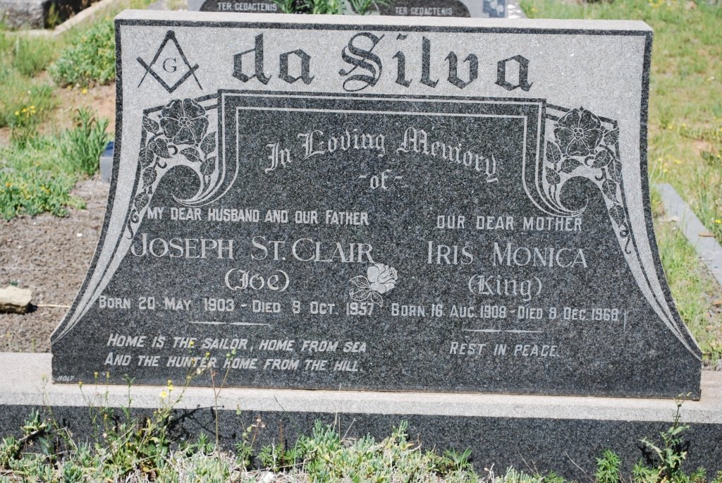 SILVA Joseph St.Clair, da 1903-1957 &amp; Iris Monica KING 1908-1968