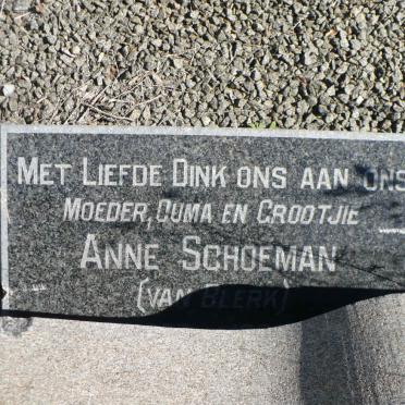 SCHOEMAN Ockert P.J. 1895-1967 &amp; Anne VAN BLERK