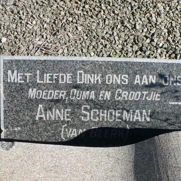 SCHOEMAN Ockert P.J. 1895-1967 &amp; Anne VAN BLERK