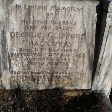 THACKWRAY George Clifford 1904-1938