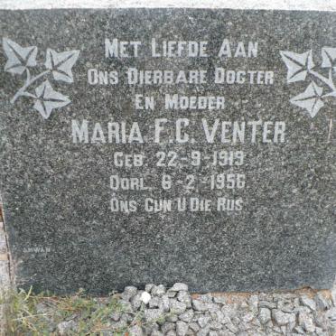 VENTER Maria F.C. 1919-1956